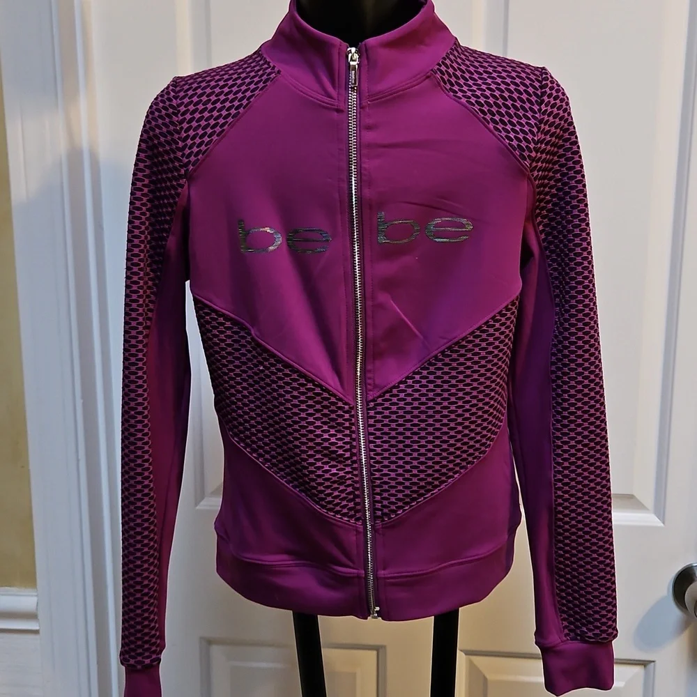 BEBE Purple Swearshirt, Jacket, Coat - XS